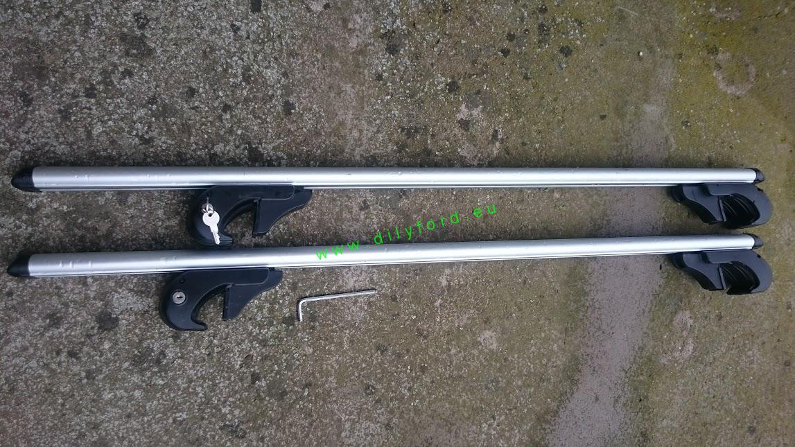 Alu střešní nosič - příčníky MENABO-BRIO zamykací 120cm