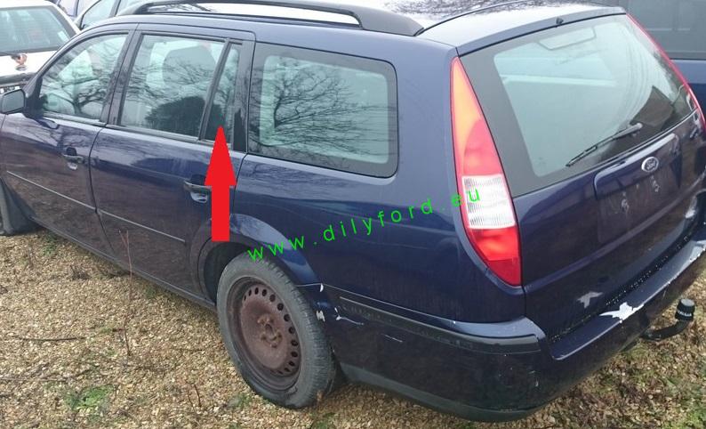 malé sklo LZ dveří Mondeo III kombi