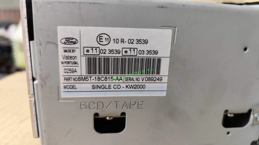 Autorádio Ford 6000CD FDD200