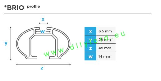 Alu střešní nosič - příčníky MENABO-BRIO zamykací 120cm